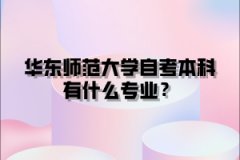 华东师范大学自考本科有什么专业？