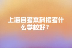 上海自考本科报考什么学校好？