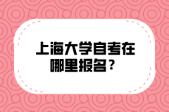 上海大学自考在哪里报名？