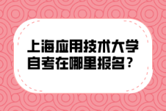 上海应用技术大学自考在哪里报名？