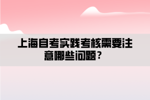 上海自考实践考核需要注意哪些问题？