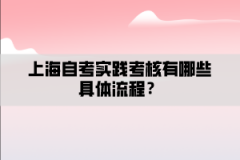 上海自考实践考核有哪些具体流程？