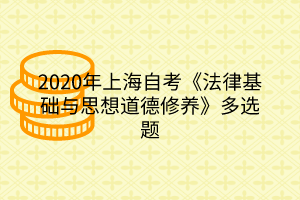 2020年上海自考《法律基础与思想道德修养》多选题