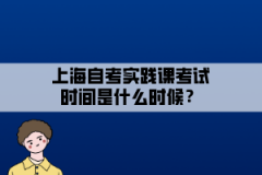 上海自考实践课考试时间是什么时候？